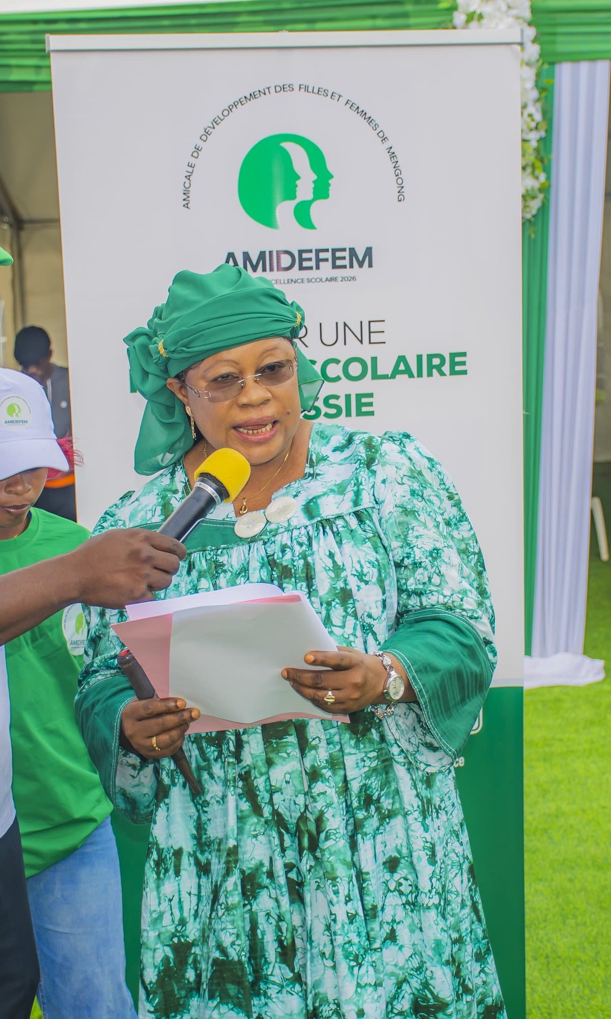 Madame EBA Jeanine épouse NGO'O, Présidente de l'AMIDEFEM
